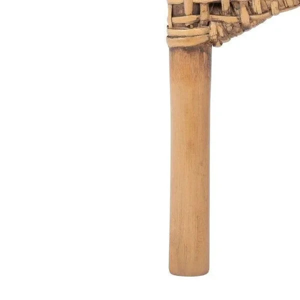 Charlie Rattan Accent Chair in Dark Natural with Cushion - The Mayfair Hall