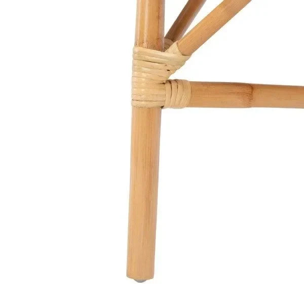 Olivia Rattan Barrel Accent Chair in Natural with Cushion - The Mayfair Hall