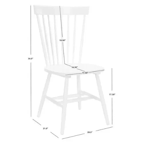 Parker Spindle Dining Chair in White (Set of 2) - The Mayfair Hall
