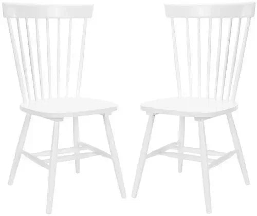 Parker Spindle Dining Chair in White (Set of 2) - The Mayfair Hall