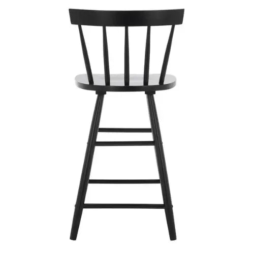 Tally Rubberwood Counter Stool in Black - The Mayfair Hall