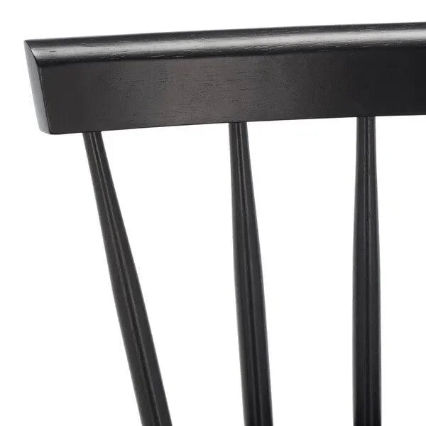 Tally Rubberwood Counter Stool in Black - The Mayfair Hall