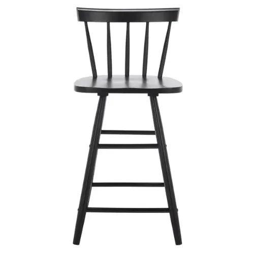 Tally Rubberwood Counter Stool in Black - The Mayfair Hall