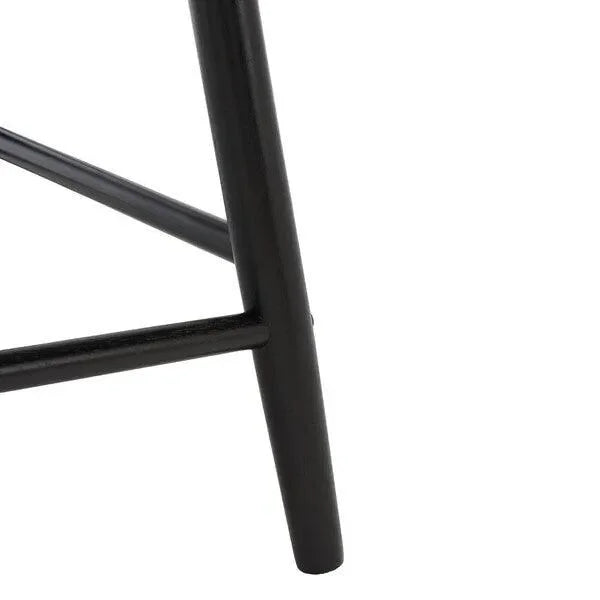 Tally Rubberwood Counter Stool in Black - The Mayfair Hall