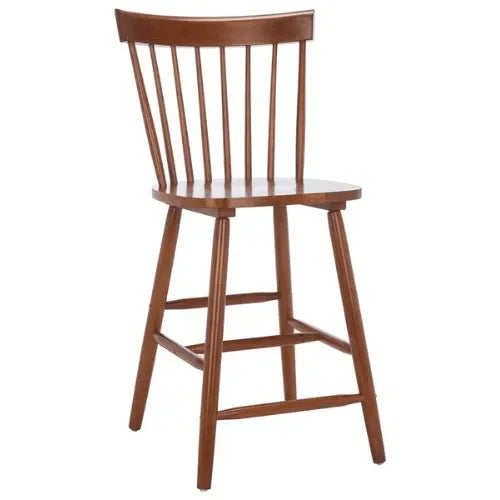 Providence Rubberwood Counter Stool in Walnut (Set of 2) - The Mayfair Hall