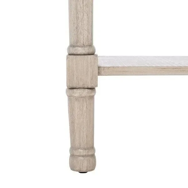 Landers Wood Console Table in Greige with 3 Drawers - The Mayfair Hall