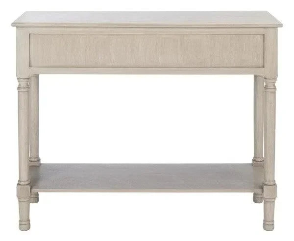 Haines Wood Console Table in Greige with 2 Drawers - The Mayfair Hall