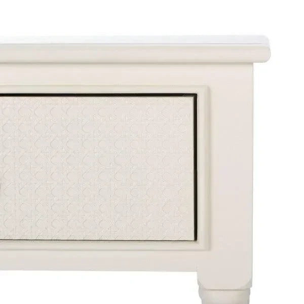 Haines Wood Console Table in White with 2 Drawers - The Mayfair Hall