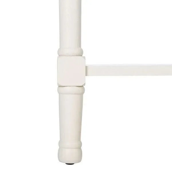 Haines Wood Console Table in White with 2 Drawers - The Mayfair Hall