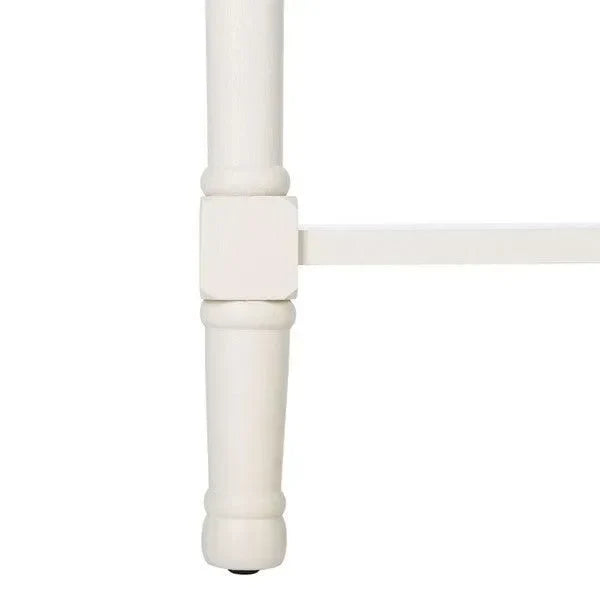 Haines Wood Console Table in White with 2 Drawers - The Mayfair Hall