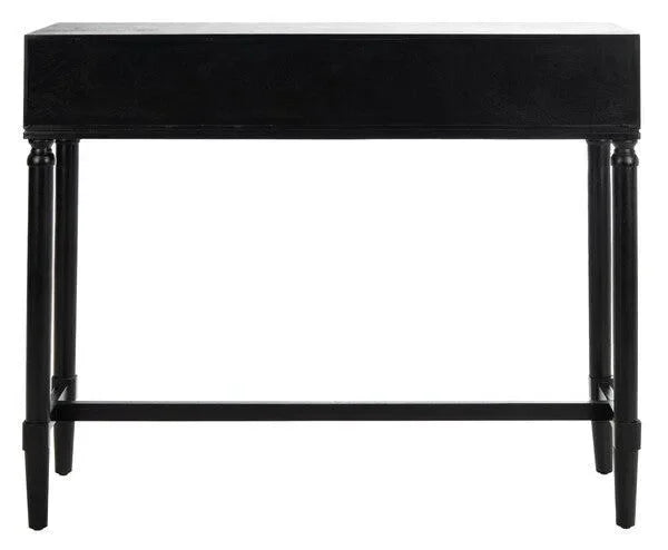 Aliyah Wood Console Table in Black with 2 Drawer - The Mayfair Hall