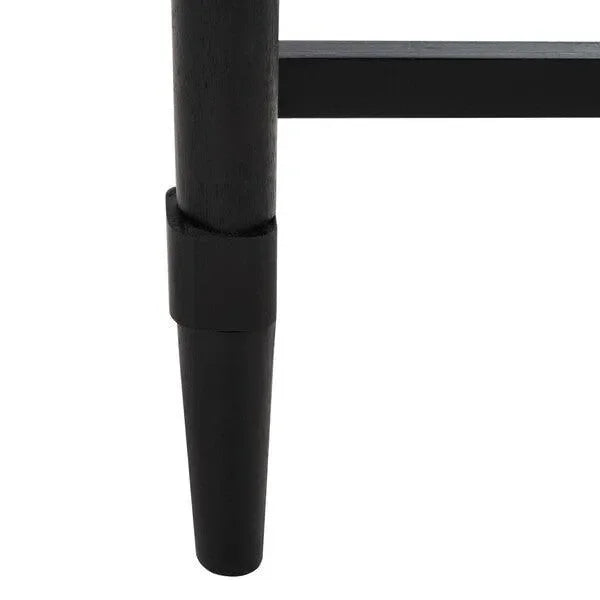 Aliyah Wood Console Table in Black with 2 Drawer - The Mayfair Hall