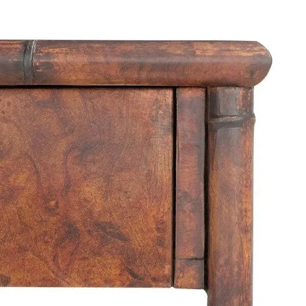 Safavieh Tudor Brown-Gold Chinoiserie Bamboo Console Table
