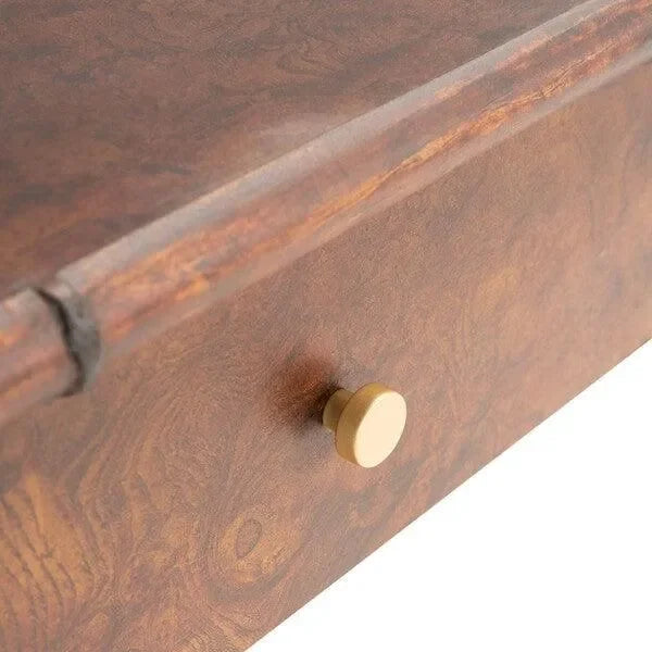 Safavieh Tudor Brown-Gold Chinoiserie Bamboo Console Table