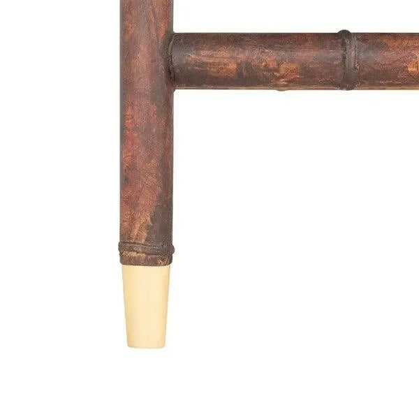 Safavieh Tudor Brown-Gold Chinoiserie Bamboo Console Table