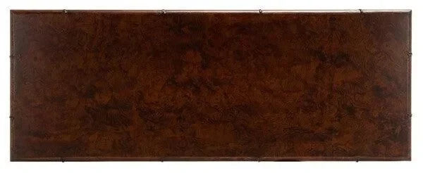 Tudor Wood Console Table in Dark Brown with 2 Shelves - The Mayfair Hall