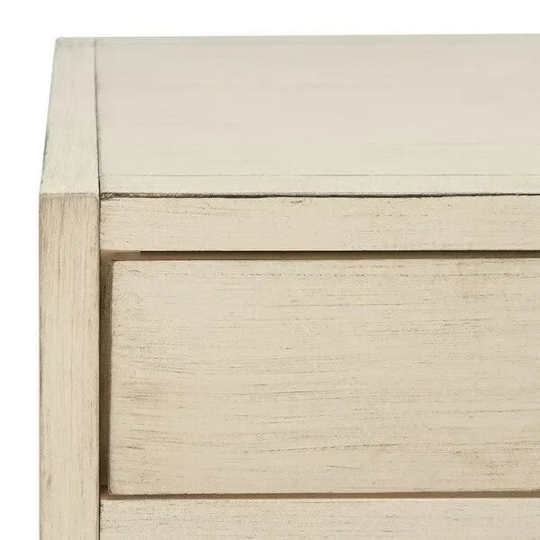 Esther Wood Desk in Antique White with 2 Drawers - The Mayfair Hall