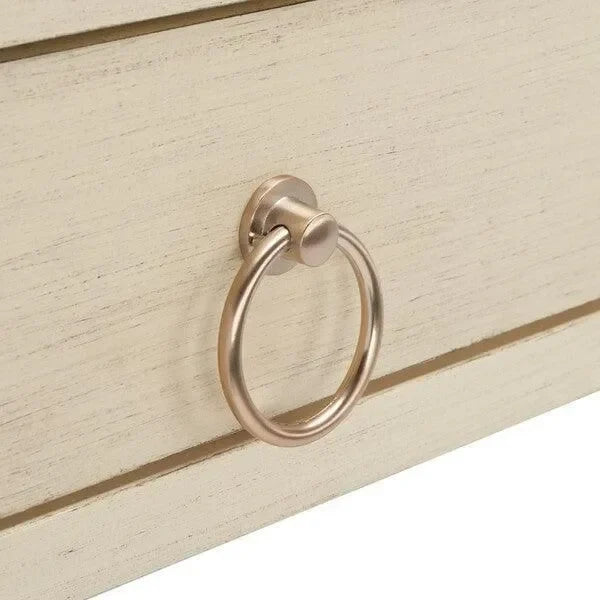 Esther Wood Desk in Antique White with 2 Drawers - The Mayfair Hall