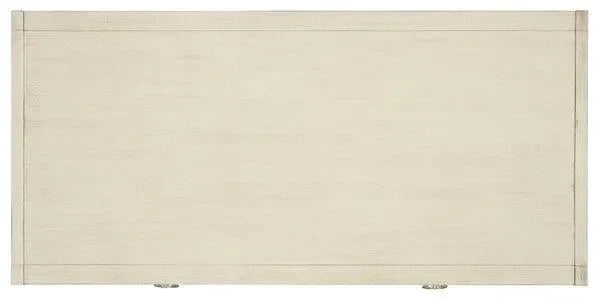 Esther Wood Desk in Antique White with 2 Drawers - The Mayfair Hall