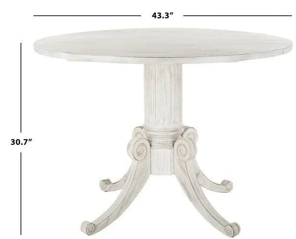 Forest Wood Dining Table in Antique White - The Mayfair Hall