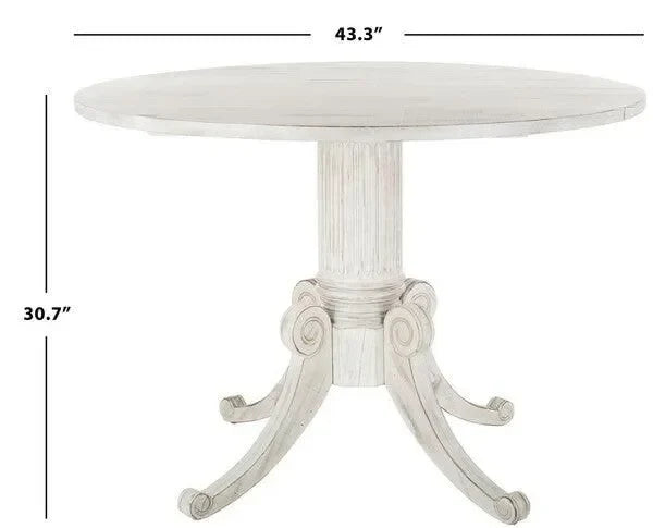 Forest Wood Dining Table in Antique White - The Mayfair Hall