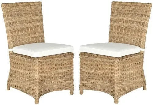 Sebesi Rattan Dining Chair in Natural with Cushion - The Mayfair Hall