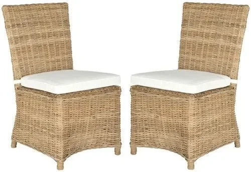Sebesi Rattan Dining Chair in Natural with Cushion - The Mayfair Hall