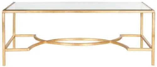 Inga Glass Coffee Table in Gold - The Mayfair Hall