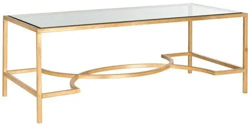 Inga Glass Coffee Table in Gold - The Mayfair Hall