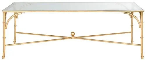 Maurice Glass Coffee Table in Gold - The Mayfair Hall
