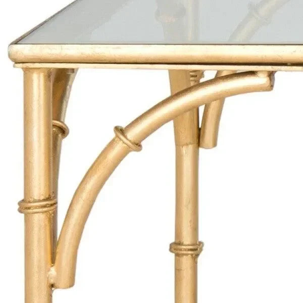 Maurice Glass Coffee Table in Gold - The Mayfair Hall