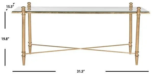 Safavieh Tait Antique Gold Traditional Coffee Table