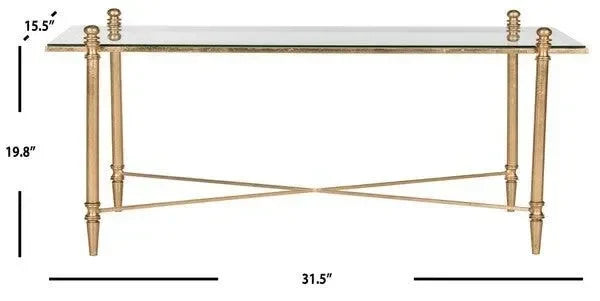 Safavieh Tait Antique Gold Traditional Coffee Table