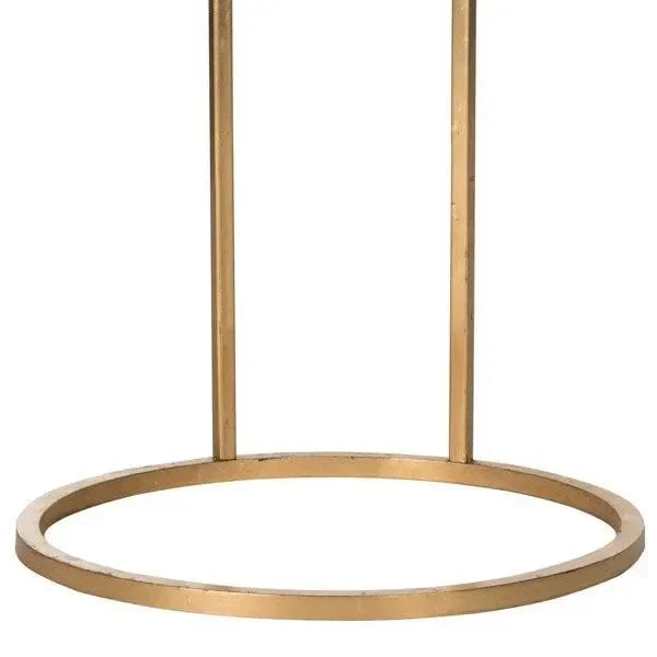 Calvin Round End Table in Antique Gold Leaf - The Mayfair Hall