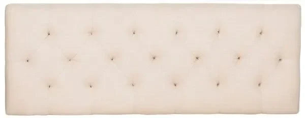 Rocha Rubberwood Tufted Bench in Beige - The Mayfair Hall