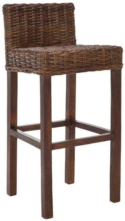 Cypress Rattan Bar Stool in Cappuccino - The Mayfair Hall