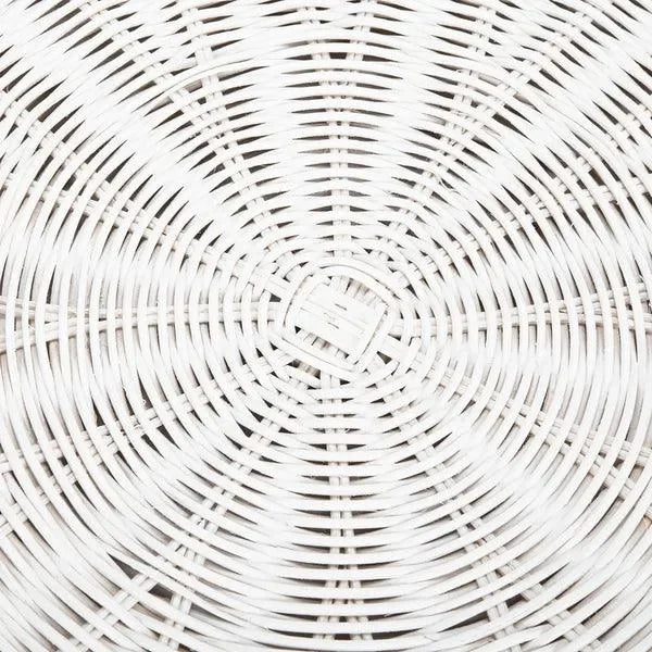 Ruxton Rattan Coffee Table in White - The Mayfair Hall