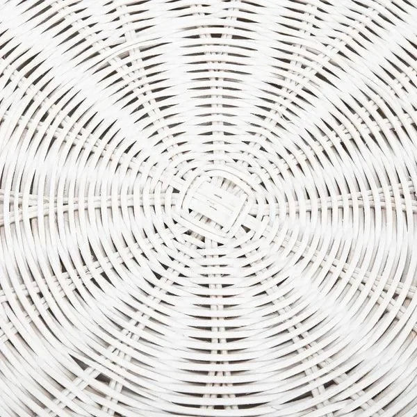 Ruxton Rattan Coffee Table in White - The Mayfair Hall