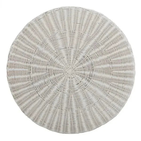 Ruxton Rattan Coffee Table in White - The Mayfair Hall