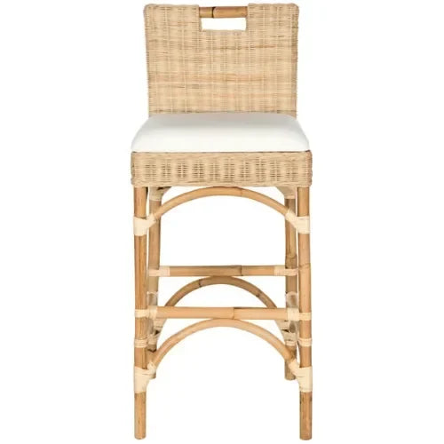 Fremont Rattan Bar Stool in Natural - The Mayfair Hall