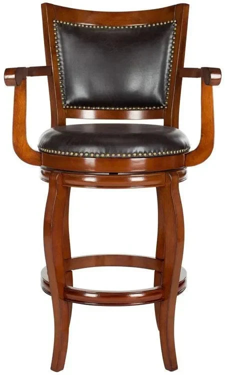 Gitano Rubberwood Swivel Bar Stool in Walnut - The Mayfair Hall