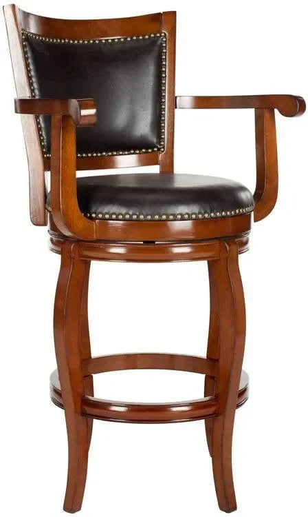 Gitano Rubberwood Swivel Bar Stool in Walnut - The Mayfair Hall