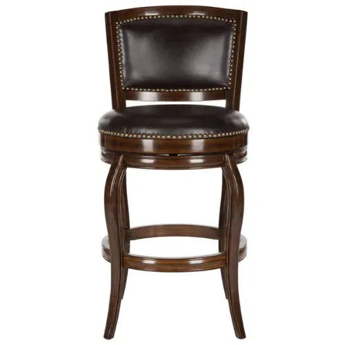 Pasquale Rubberwood Bar Stool in Espresso - The Mayfair Hall