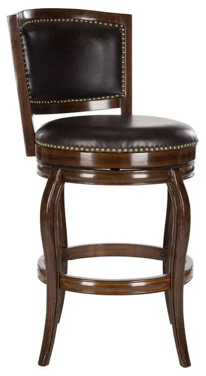 Pasquale Rubberwood Bar Stool in Espresso - The Mayfair Hall