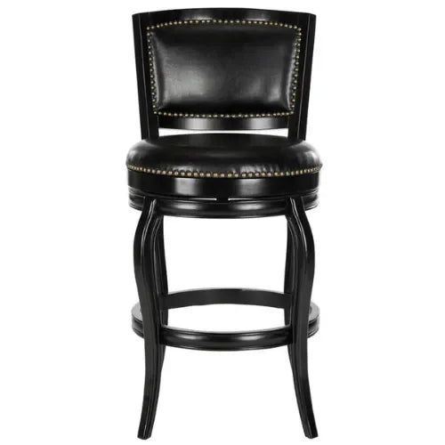 Pasquale Rubberwood Bar Stool in Black - The Mayfair Hall