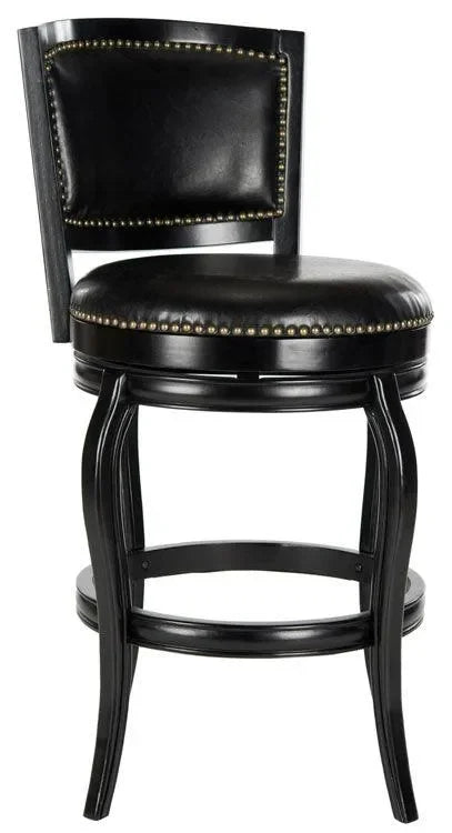 Pasquale Rubberwood Bar Stool in Black - The Mayfair Hall