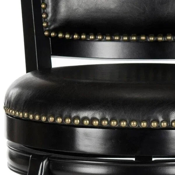 Pasquale Rubberwood Bar Stool in Black - The Mayfair Hall