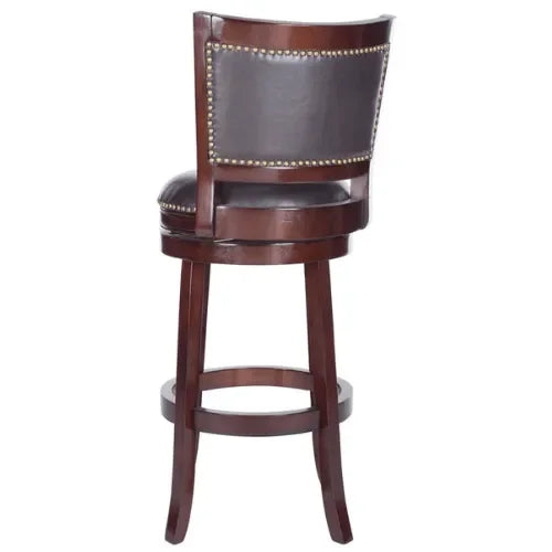 Lazzaro Rubberwood Swivel Bar Stool in Sierra Brown - The Mayfair Hall