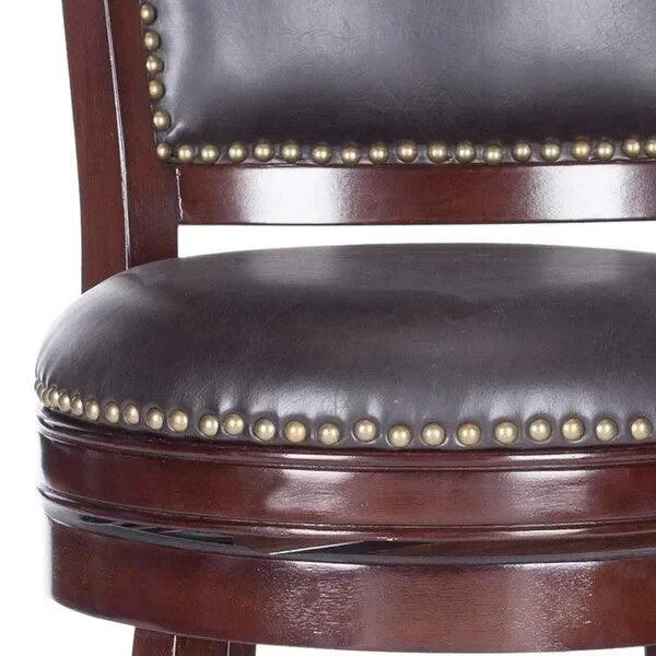 Lazzaro Rubberwood Swivel Bar Stool in Sierra Brown - The Mayfair Hall