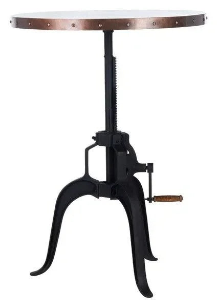 Nesta Iron Crank Table in Black and Copper - The Mayfair Hall